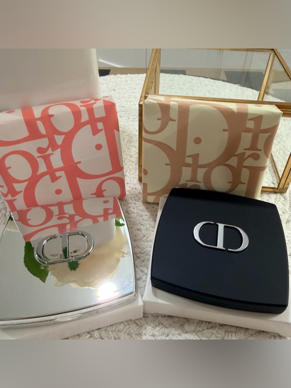 New Dior Makeup | Compact Mirror NIB & Gift Wrapped | Silver or Black